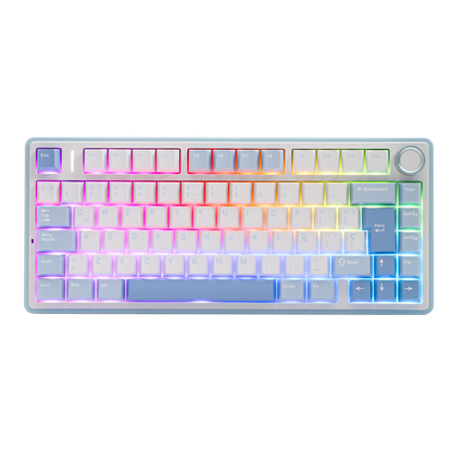 EPOMAKER AULA F75 ISO-ES 75% spagnola QWERTY Hot-Swap, tastiera meccanica da gaming cablata/Bluetooth/wireless 2.4GHz con montaggio gasket e retroilluminazione RGB