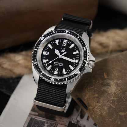Reloj de lujo Watchdives WD1980 V3 con movimiento de cuarzo VH31 de segundero fluido, cristal de zafiro con revestimiento AR, resistencia al agua 10Bar, reloj para hombre