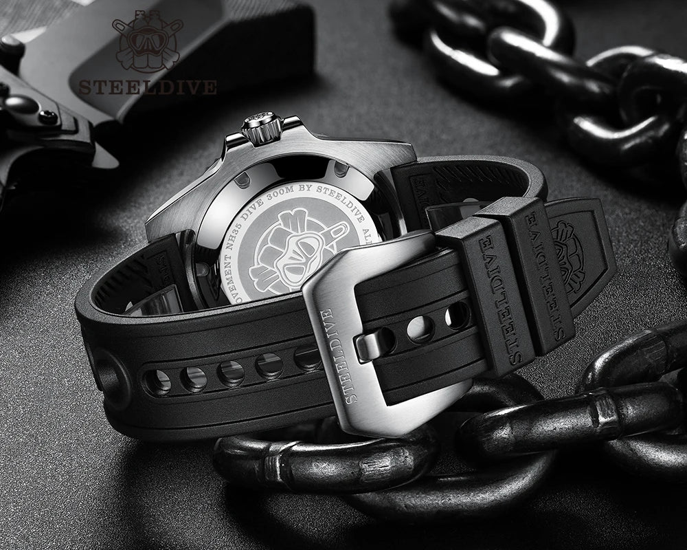 Steeldive Brand Watch SD1953 Water Ghost Diver Watch Men 300M Waterproof Sapphire Glass BGW9 Luminous NH35 Automatic Dive Watch