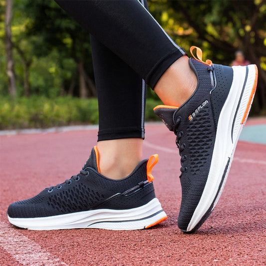 Baasploa Men Running Shoes New Breathable Mesh Sport Sneakers Plus Size 41-48 Male Classic Casual shoes Non-slip Outdoor Comfort