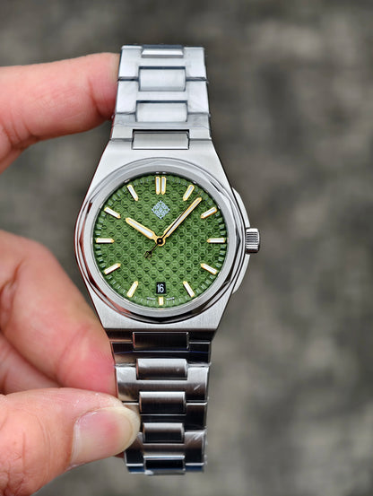 IX&DAO 2026 New 37mm Warrior Men's Automatic Mechanical Watch Miyota 9015 Movement Sapphire Stainless Steel Waterproof 10Bar