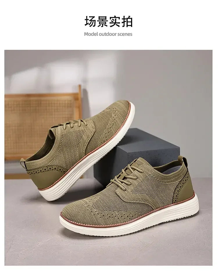 Mocasines deportivos de malla para hombre, calzado antideslizante de corte bajo, zapatos casuales deportivos, superventas, zapatos de diseño 2025