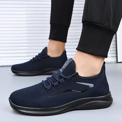 Baskets légères pour hommes, chaussures de marche en maille respirante, antidérapantes, décontractées, pour la course en plein air, confortables et douces, chaussures d'été