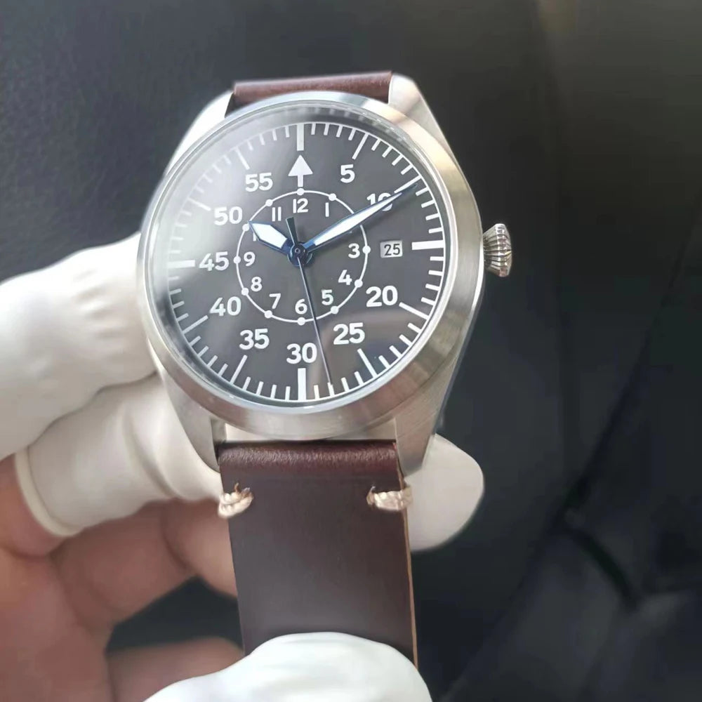Swiss Aviator Pilot Automatic Watch Field Mechanical Timepieces Fliegeruhr Flieger Wristwatch Reloj Aviador Piloto Clock Uhr