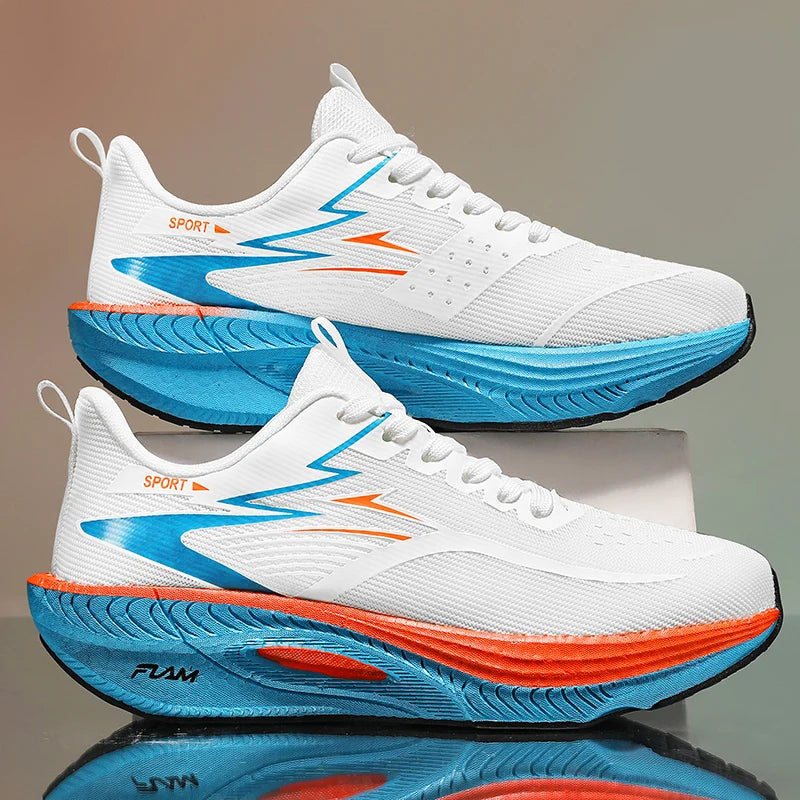 Men's Sports Running Shoes Marathon Air Cushion Breathable Lightweight Comfortable Women's Outdoor Athletic Sneakers Jogging Tennis