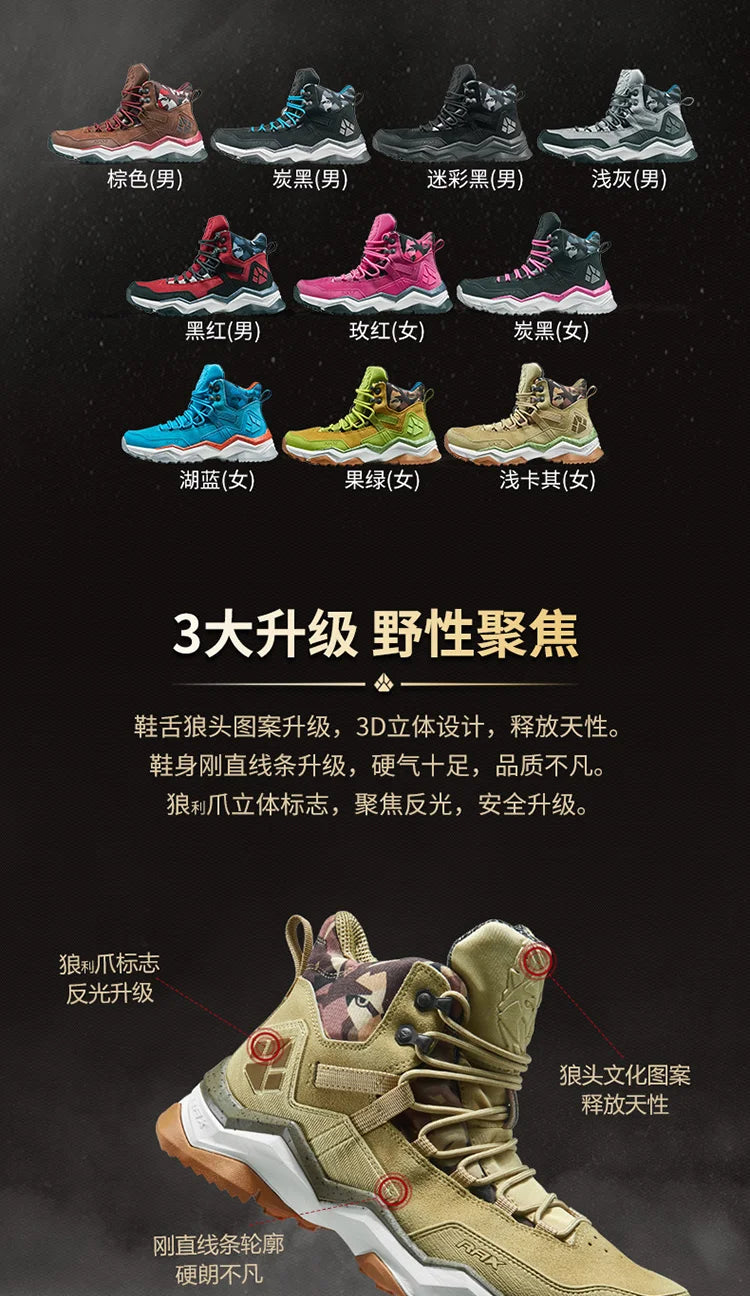 RAX Women Hiking Boots Waterproof Trekking Shoes Lightweight Mountain Climbing Boots Antislip Outdoor Sports Shoes Tourism