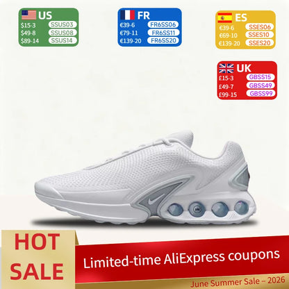 Nike Air Max Dn Mesh Breathable Comfort Shock Absorbing Low-top Casual Shoes for Both Men and Women - White DV3337-101