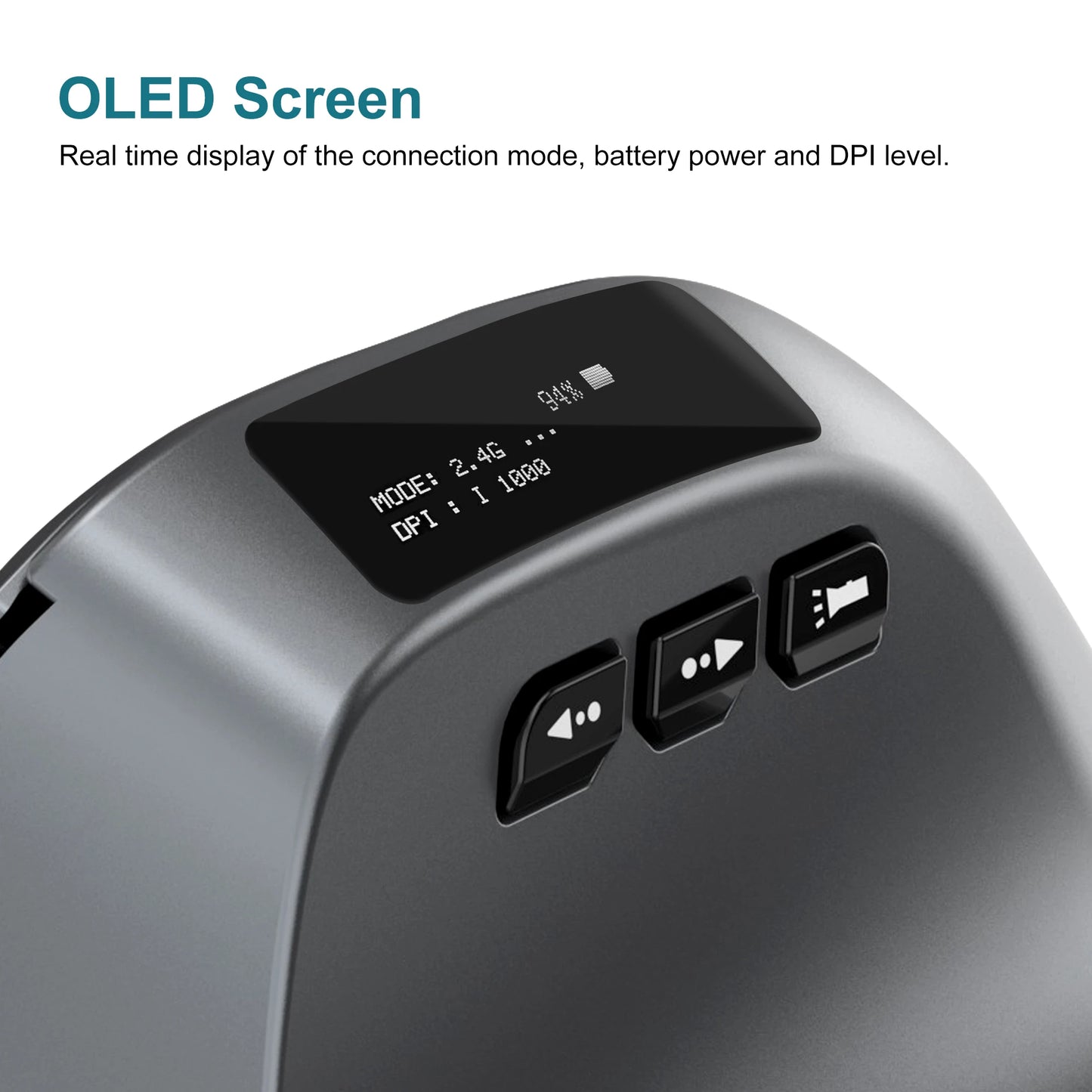 Lefon F26C Vertical Mouse Wireless with OLED Screen Bluetooth Ergonomic Mouse Optical Rechargeable Gaming Mice for PC Laptop