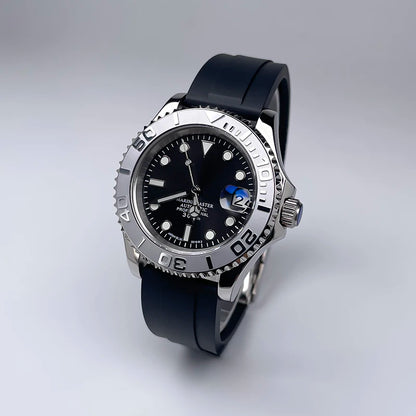 YM Style 40mm Mens Wristwatch, Bidirectional Rotate Bezel, Luminous Dial & Sapphire Crystal, Jubilee Bracelet for NH35 Movement