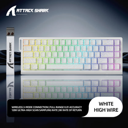 Magnetic Switch Keyboard ATTACK SHARK X68HE X68PRO HE and FREEWOLF F68 Wired F68Pro Wireless for Pro Gaming 0.01mm Rapid Trigger