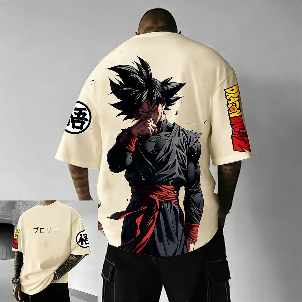 Plus Size Dragon Ball Anime Printed Men and Women T-shirt Casual Parent Child Top Fashion Street Wear Harajuku Style Y2K Summer