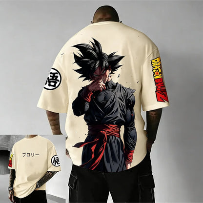Plus Size Dragon Ball Anime Printed Men and Women T-shirt Casual Parent Child Top Fashion Street Wear Harajuku Style Y2K Summer