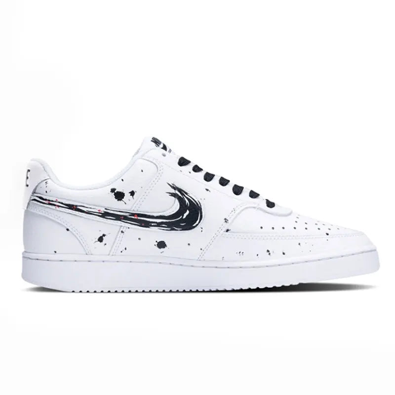 Op maat gemaakte sneakers Nike Court Vision 1 Low Ink Wash Chinese Style Splatter slijtvaste skateschoenen voor heren