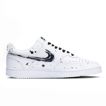 Op maat gemaakte sneakers Nike Court Vision 1 Low Ink Wash Chinese Style Splatter slijtvaste skateschoenen voor heren