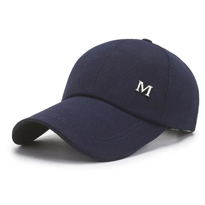 Men Women Baseball Cap Summer Cotton Hat Embroidery Snapback Hip-Hop Cap Adult Sport Sun Hat Casual Long Brim Sunscreen Golf Cap