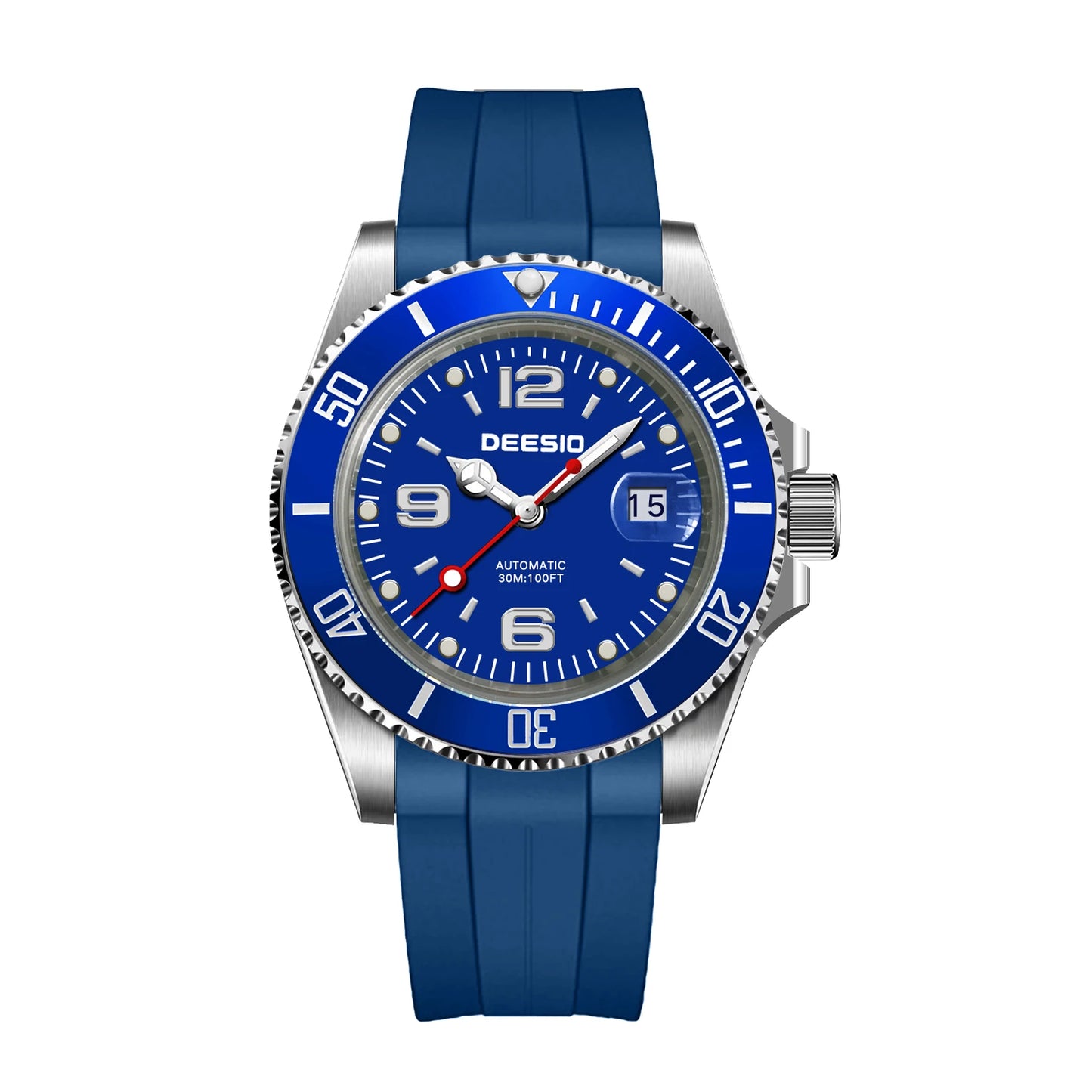 DEESIO Men's Automatic Mechanical Watch Stainless Steel Luminous Date Sports Casual Luxury Watch Gift for Men Sapphire Crystal