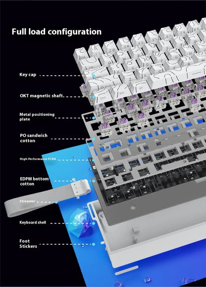 Teclado mecánico IROK Carotmas Mercury68 con interruptores magnéticos, 8K, 68 teclas, RT0.004mm, baja latencia, teclado gaming con cable personalizable para PC, ideal para regalo