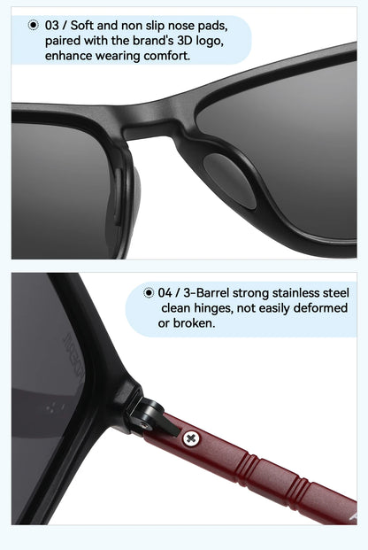 KDEAM Extra Large Size XL Polarized Sunglasses For Men Driving Photochromic Sun Glasses Oversized Suit For Big Face