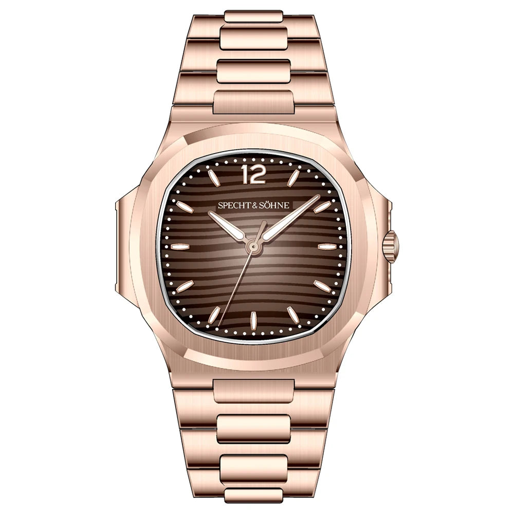 Specht & Söhne New Arrivals Mens Watch Rose Gold 5711 Classic Sports Watches Ultrathin Stainless Steel Sapphire 50M Waterproof