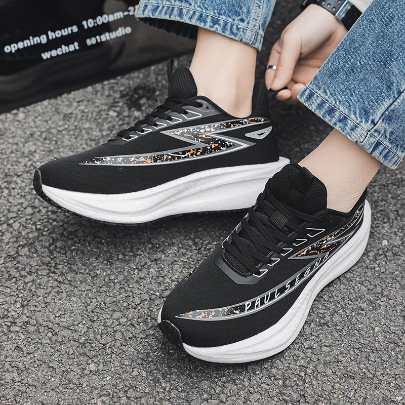 Men's Running Shoes Professional Marathon Comfortable Breathable Mesh Sneakers Daily Fitness Anti-Slip Shock-Absorbing Jogging Shoes
