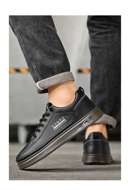 Men's Summer Fashionable Casual Driving Shoes Sporty Slip-On Loafers Versatile Comfortable Breathable Wear-Resistant Leather -..