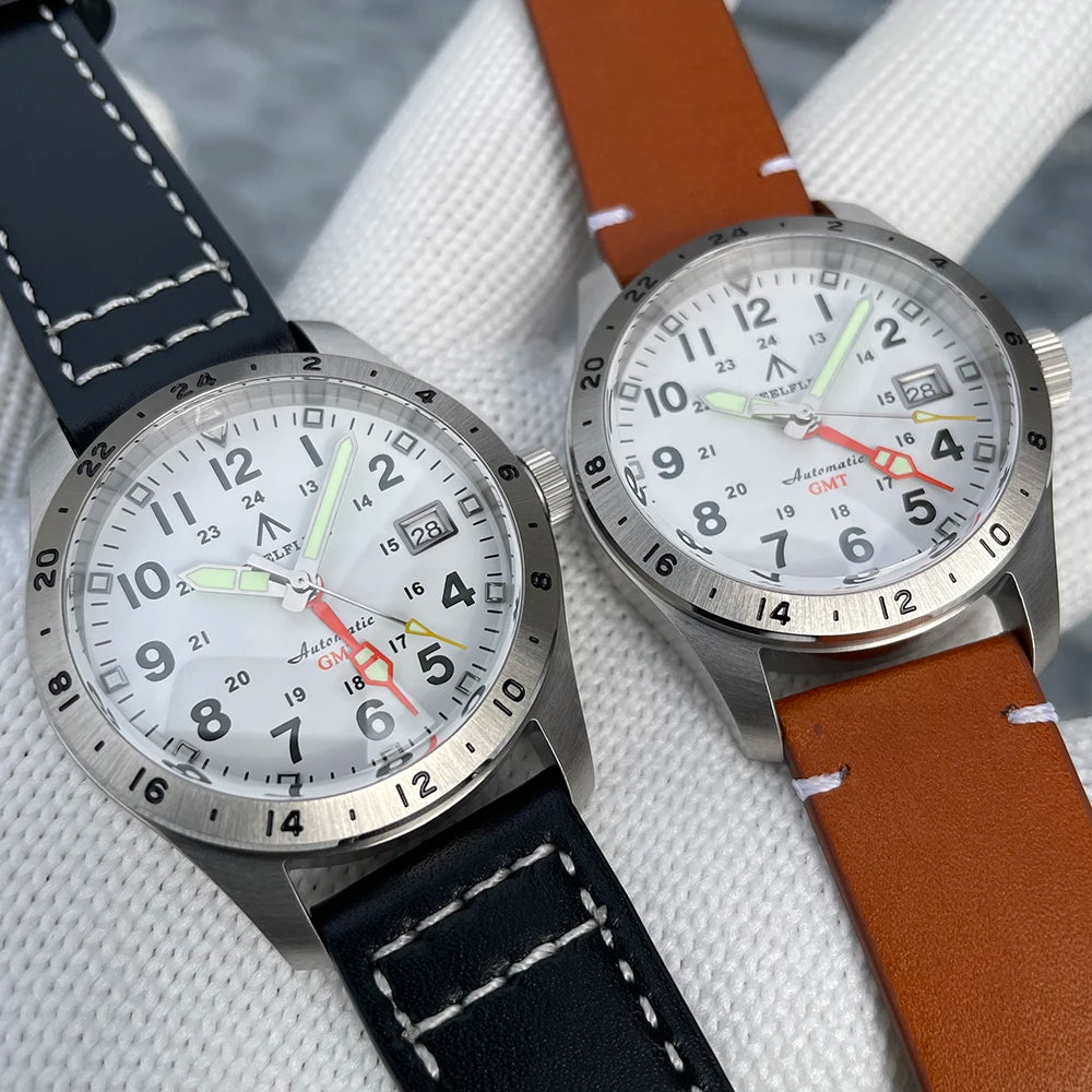 Relógio de pulso mecânico STEELFLIER Official SF792 GMT, movimento NH34, luminescência Super BGW9 C3, resistente à água até 200M, relógio de mergulho de luxo para homem