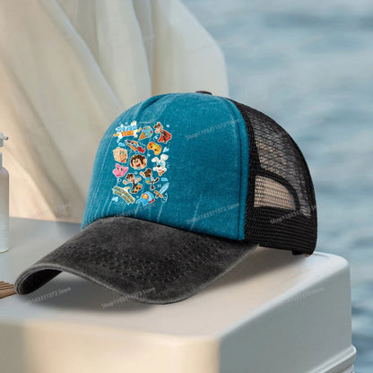 Wojan Teams Mesh Baseball Cap Cute Cartoon Street Dance Hip Hop Duck Tongue Hat Fashion Outdoor Sun Hat Casual Sunbonnet Gifts