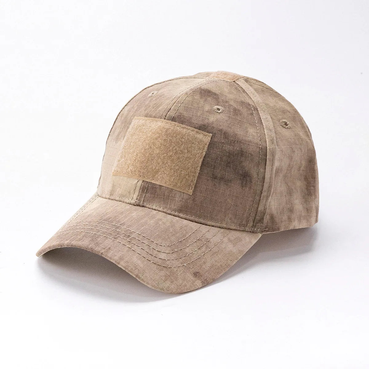 Spring Camo Baseball Cap - Tactical Military Snapback with Hook & Loop Patch Unisex Breathable Sun Hat Outdoor UV Protection