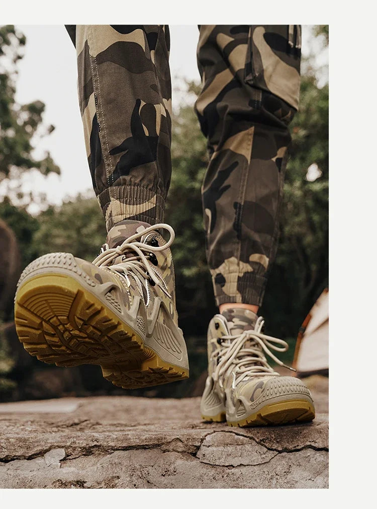 Anti Slip and Wear-resistant Hiking Shoes Comfortable Desert Work Boots Autumn Winter Platform and Ankle Boots, Men's Snow Boots