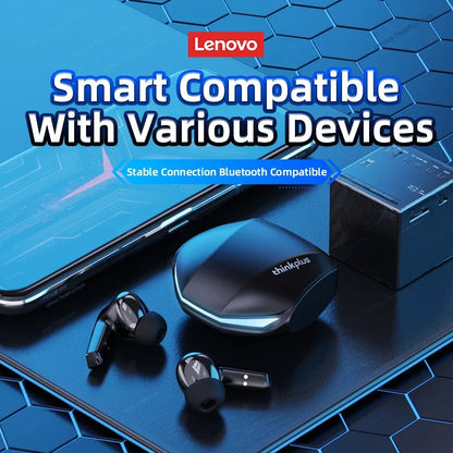Lenovo GM2 Pro TWS Wireless Gaming Earbuds Bluetooth 5.3 – ENC Noise Cancelling Sport Earphones with Mic, Dual Mode Music & Gaming Headset