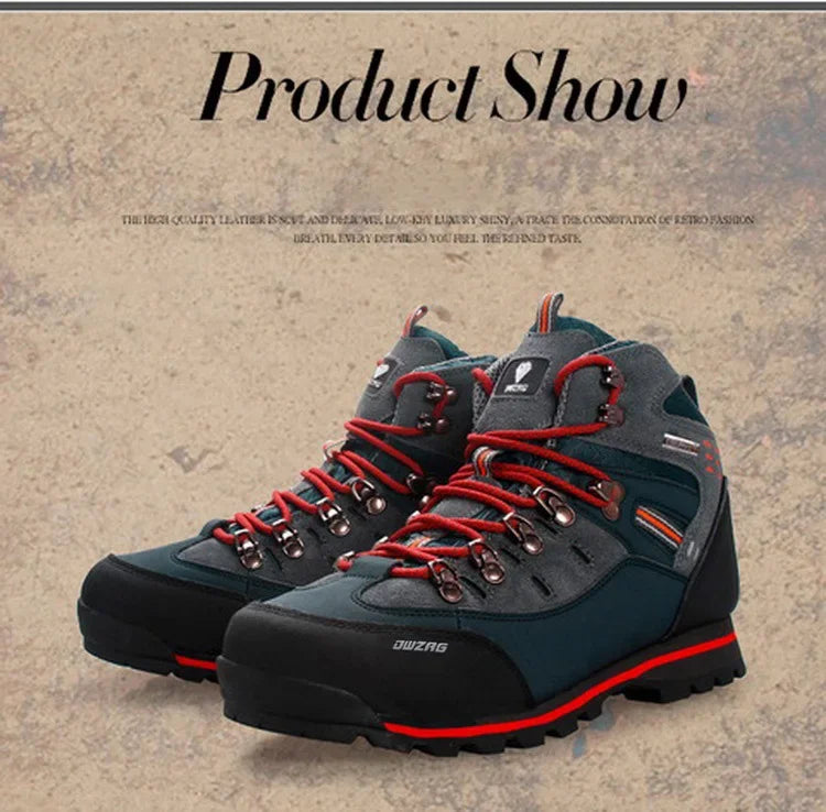 Lynjacye Mid Cut 2025 New Waterproof Hiking Boots Training Shoes Men Sports Shoes Outdoor Non-Slip Woodland Hunting Work Shoes