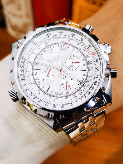 JARAGAR 212 Reloj mecánico automático para hombre, de estilo moderno y ejecutivo, de lujo, con calendario semanal, reloj para hombre, regalo premium, Reloj Hombre