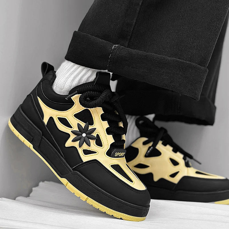Fashion Men's Shoes Trend Street Skateboard Shoes Man Luxury Brand Training Sneakers Mesh Breathable Casual Shoes Men's Tennis Shoes
