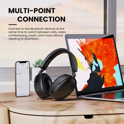 Oneodio SuperEQ A200 Cuffie wireless Bluetooth 5.4 ANC – Headset over-ear con cancellazione del rumore, microfono ENC, audio Hi-Res e controllo tramite app