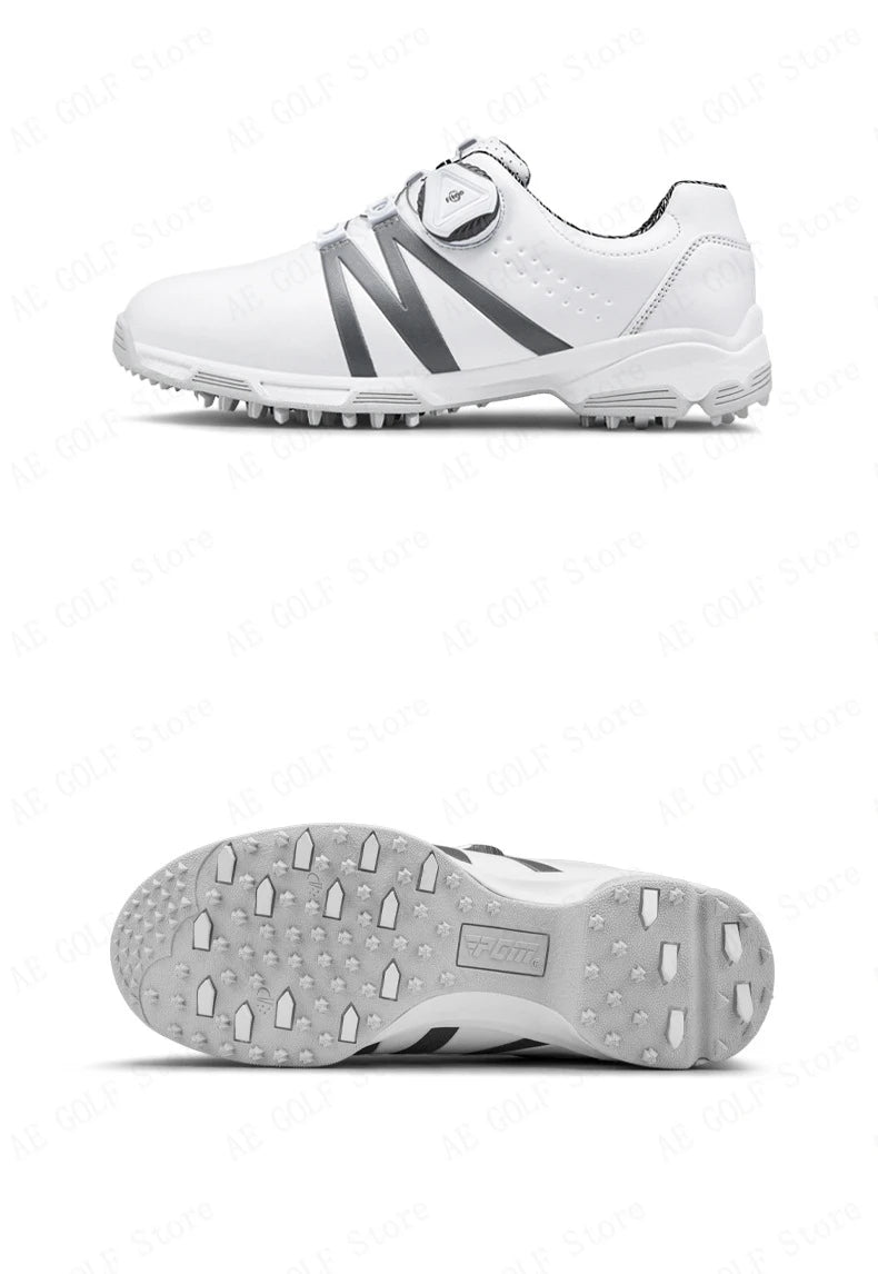 PGM Boys Girls Golf Shoes Lightweight Soft and Breathable Waterproof Anti-Slip Universal Outdoor Sports Shoes XZ127
