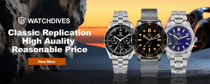 Watchdives Chameri GS04 Quartz Watches VH31 Movement Sapphire Crystal Ar 100M Waterproof Black Leather 37mm Vintage Wristwatches