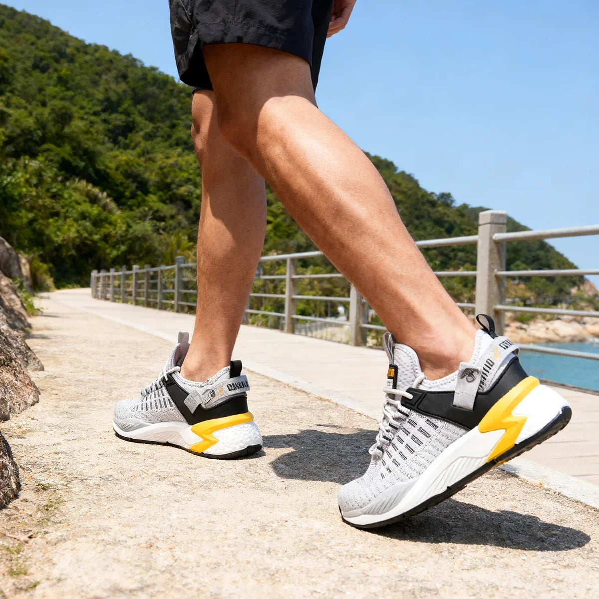 Baasploa Men's Running Shoes Brand, Male Designer Mesh Casual Sneakers, Lightweight Lace-Up New Male Outdoor Sports Tennis Shoes