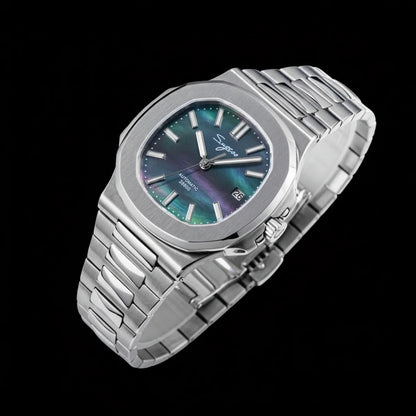 Sugess Man Watch Automatic Mechanical Wristwatches Miyota 9015 Movement MOP Dial Luminous Waterproof 5bar Bracelet Luxury S466