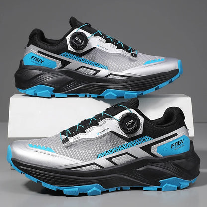 Ténis de corrida para homem em malha respirável, para exterior, montanha, todo-o-terreno e escalada, resistentes ao desgaste e confortáveis, com estilo moderno