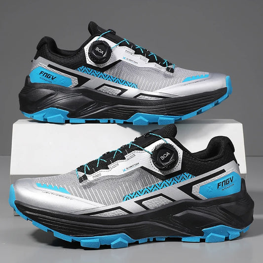 Ténis de corrida para homem em malha respirável, para exterior, montanha, todo-o-terreno e escalada, resistentes ao desgaste e confortáveis, com estilo moderno