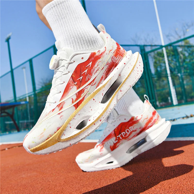 Sapatilhas Desportivas Unissexo Novas com Sola Macia, Amortecimento, Leves e Antiderrapantes, Calçado de Treino Profissional Confortável, Duradouro e Casual