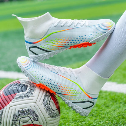 Men Football Boots Professional Outdoor Unisex Soccer Shoes Soccer Training Turf Futsal Match Grass Cleats Non-slip Breathable