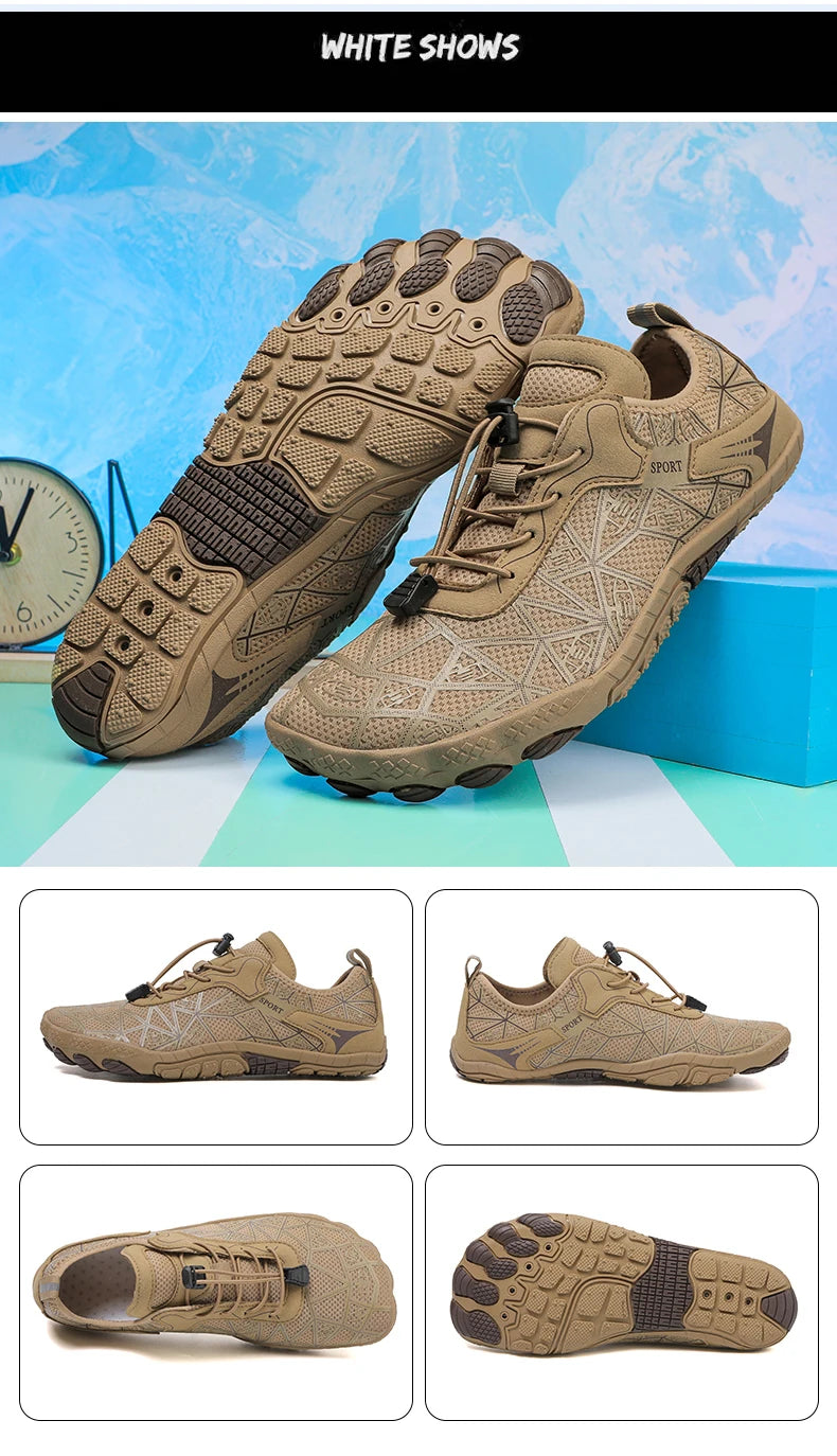 New Barefoot Wading Shoes Men Women Mesh Quick-Drying Beach Shoes Outdoor Non-Slip Swimming Shoes Unisex Water Sports Shoes