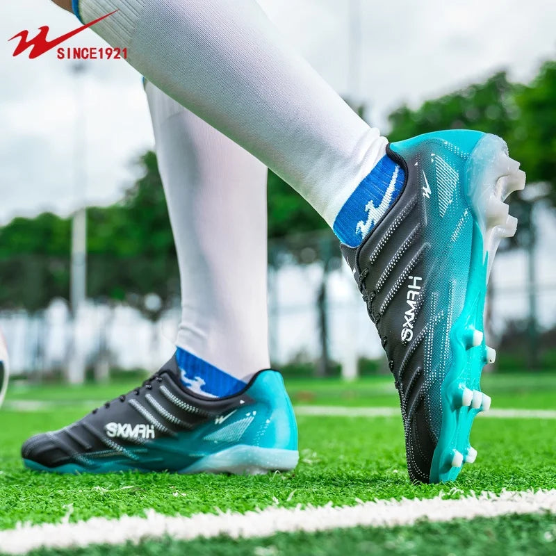 Double Star Adult Youth AG Soccer Cleats Non-Slip Durable Artificial and Natural Grass Football Shoes for Training and Matches Men Women