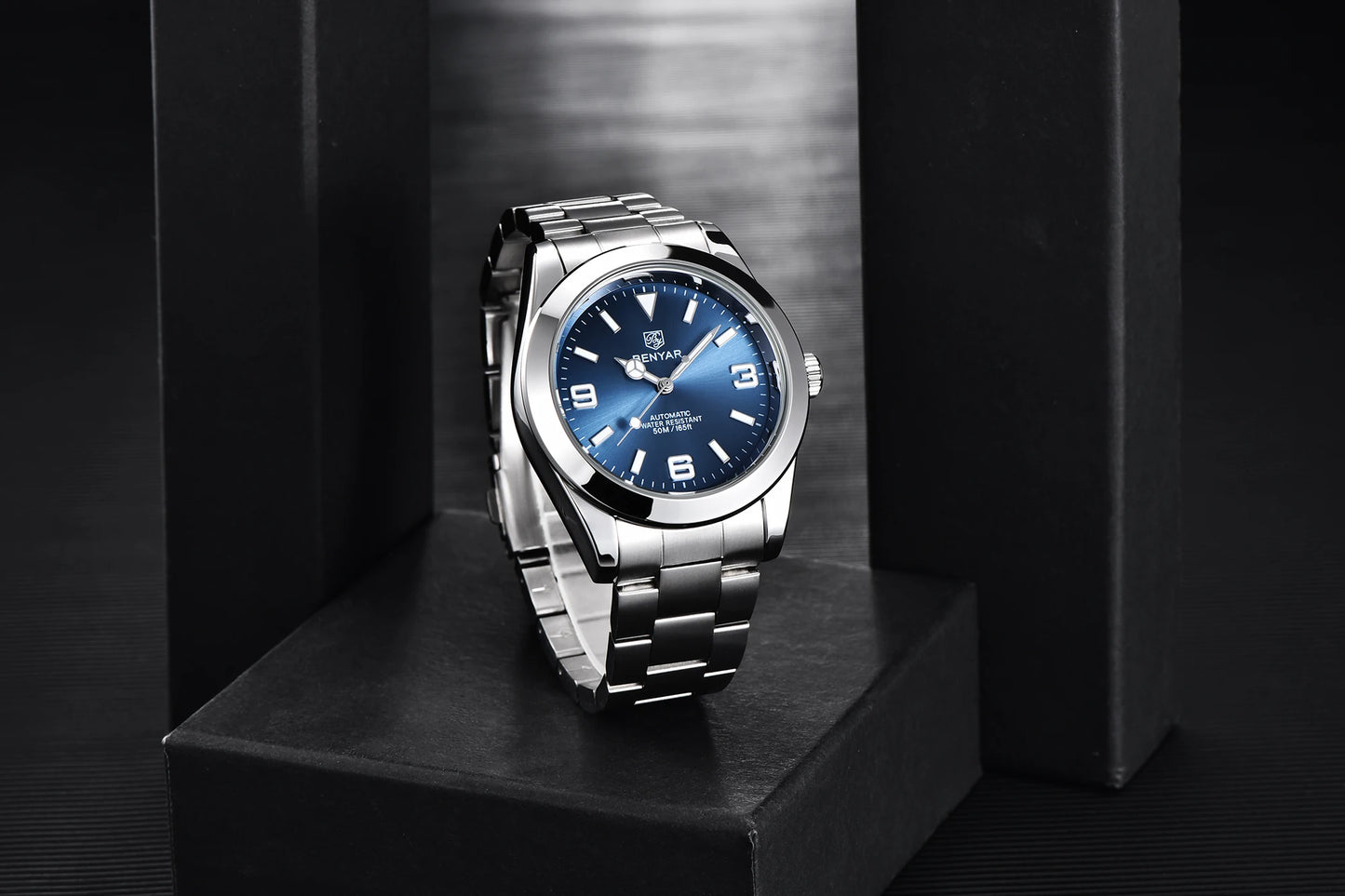 BENYAR 2025 Nuevo reloj mecánico automático para hombre, estilo business deportivo de lujo, relojes para hombre, resistente al agua 50M, Relogios Masculino