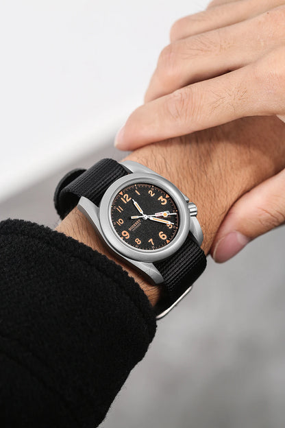 Relógio masculino Boderry Field Watches VOYAGER, caixa em bronze, mecânico automático, 100M impermeável, estilo militar, marca de topo
