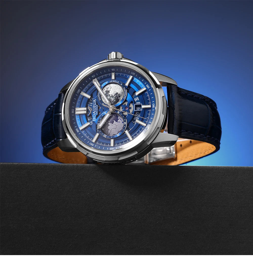 BORIAGE(BOAIJIUA) Fully Automatic Mechanical Men's Watch Original Design Mechanical Watches Waterproof Luminous Wristwatch
