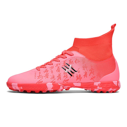 Nouvelles bottes de Football hommes chaussures de Football crampons chaussure de Football professionnelle hauts pointes antidérapantes pour grands garçons large baskets d'entraînement