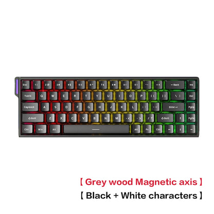 Teclado AULA WIN 68 HE con ejes magnéticos RT, teclado mecánico gaming con cable, tasa de sondeo 8K, teclas totalmente intercambiables en caliente