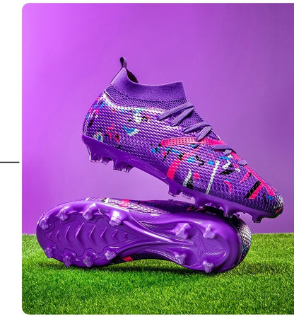 Nouvelles chaussures de football pour hommes, baskets de football pour terrain gazonné, chaussures de football d'extérieur, chaussures d'entraînement professionnelles, chaussures de sport antidérapantes, ultralégères,
